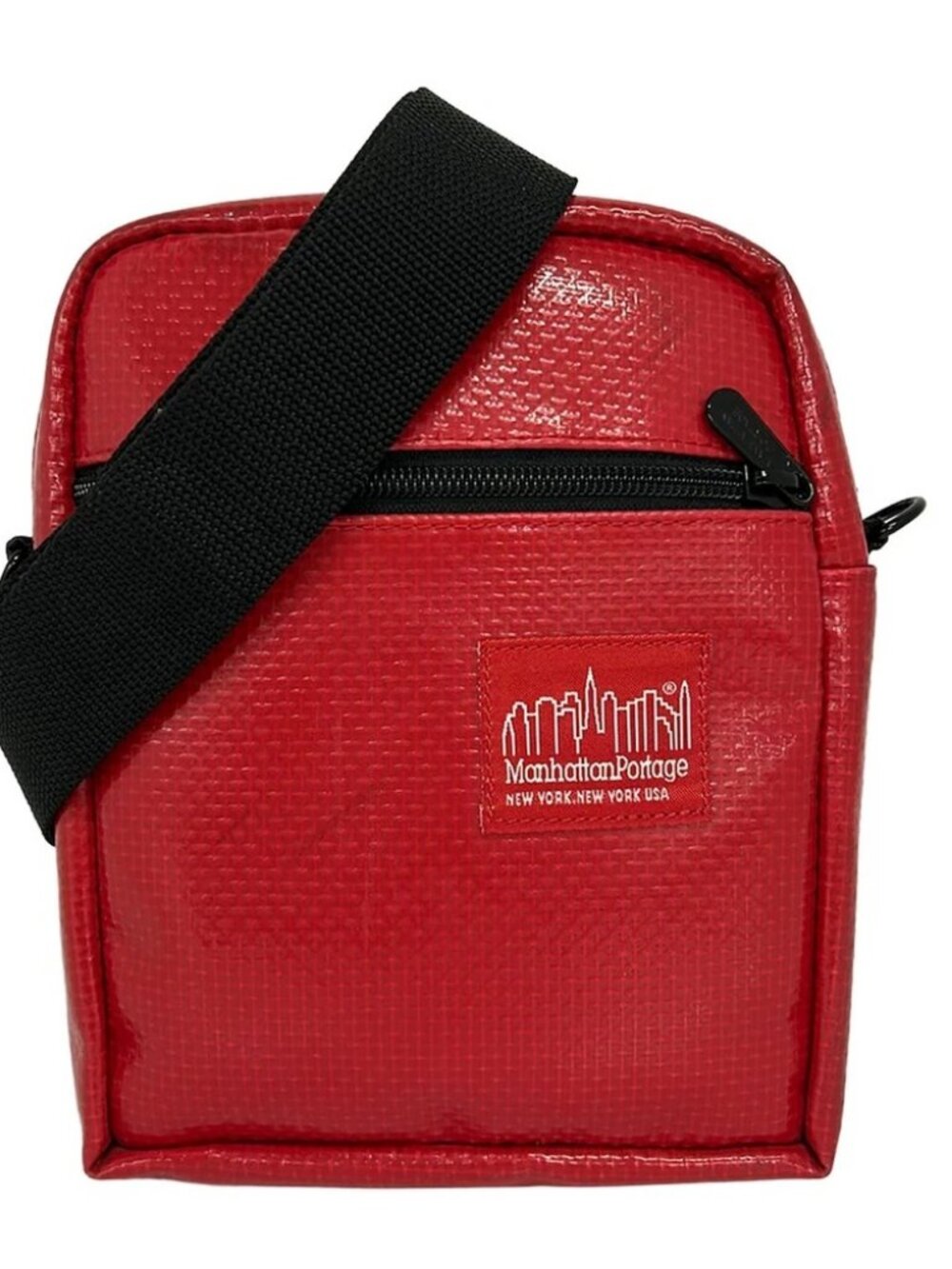 Manhattan Portage Red PVC Shoulder Bag